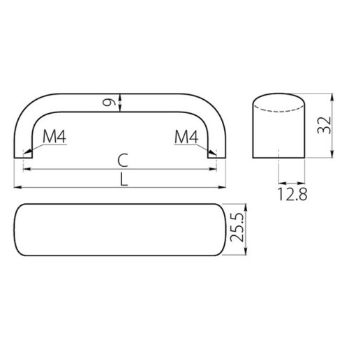 Ручка UA-340 224 Алюминий - ua-00-340224