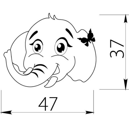Ручка дитяча гумовий слоник - um-kid-p-001