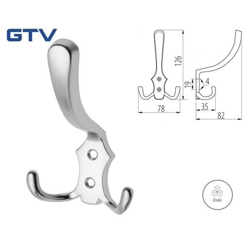 Гачок меблевий A0-K24 Алюміній - WZ-A0-K24-05