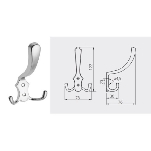 Гачок меблевий A0-K24 Алюміній - WZ-A0-K24-05