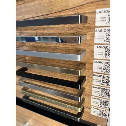 Ручка GTV BAGIO 128 мм Хром - UZ-BAGIO-128-01