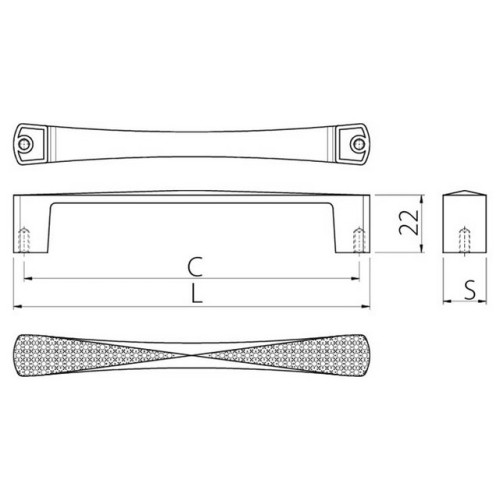 Ручка COMO 160мм Хром - uz-como160-01