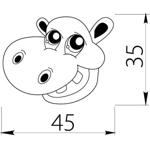 Ручка дитяча гумовий бегемотик - um-kid-s-001