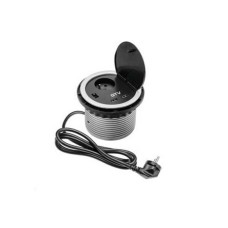 Подовжувач для офісу на 1 розетку із заземленням French, зарядка USB 5V 2A, сірий