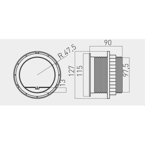 Подовжувач для офісу на 1 розетку із заземленням schuko, зарядка USB 5V 2A, сірий - AE-BPW1S2UCH-80