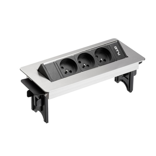 Подовжувач для офісу без корпусу на 3 розетки із заземленням French - AE-PBC3GU-51BK