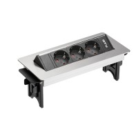 Подовжувач для офісу без корпусу на 3 розетки із заземленням SCHUKO