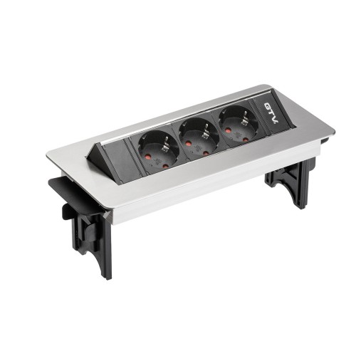 Удлинитель для офиса без корпуса на 3 розетки с заземлением SCHUKO - AE-PBC3GS-51BK