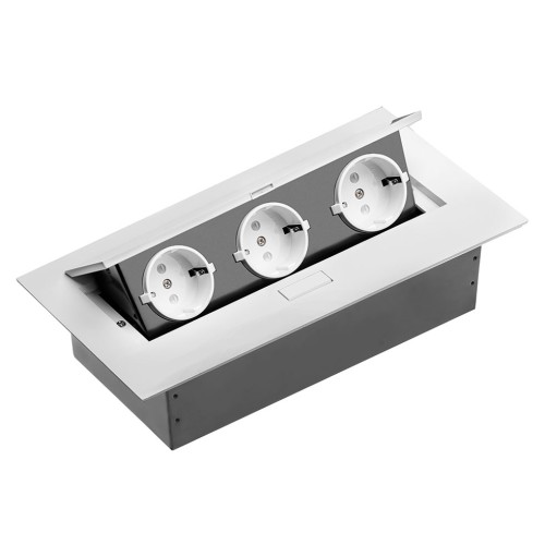 Подовжувач для офісу на 3 розетки із заземленням Schuko білий - AE-PB03GS-10