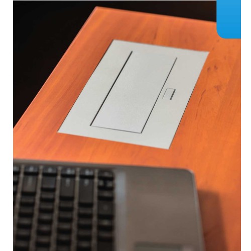 Подовжувач для офісу на 3 розетки заземлення Schuko алюміній - AE-PB03GS-53