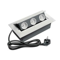 Подовжувач для офісу на 3 розетки із заземленням білий