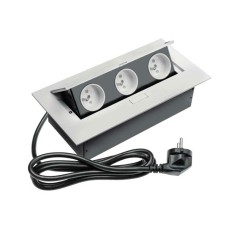 Подовжувач для офісу на 3 розетки із заземленням білий