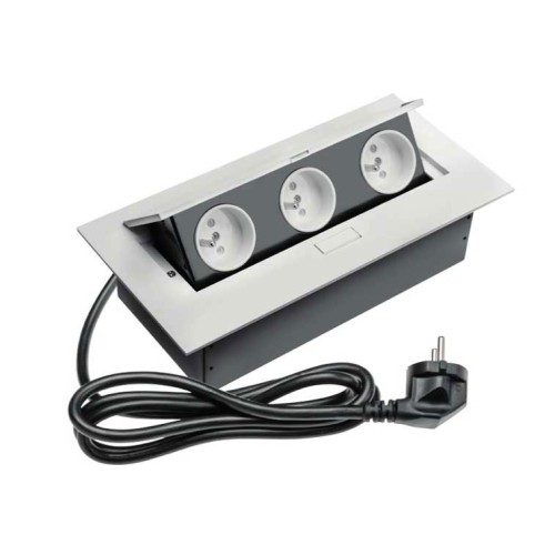 Подовжувач для офісу на 3 розетки із заземленням білий - AE-PBC3GU-10