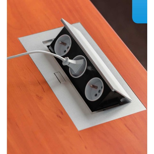 Подовжувач для офісу на 3 розетки із заземленням білий - AE-PBC3GU-10