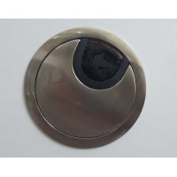 Заглушка под кабеля d 60 металлическая сатин