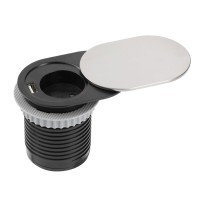 Подовжувач овальний врізний 1 розетка SLIDE (Schucko), 60 мм, 1xUSB 2,4A, дріт 1,9м, сталь