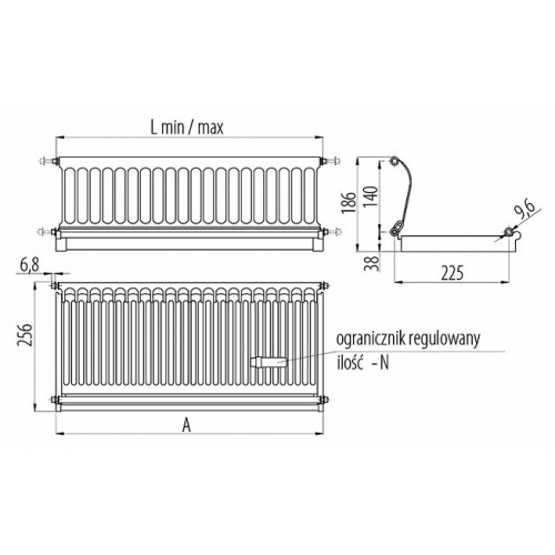 Однорівневе сушка для посуду 280х565х187 - OC-A0660-06
