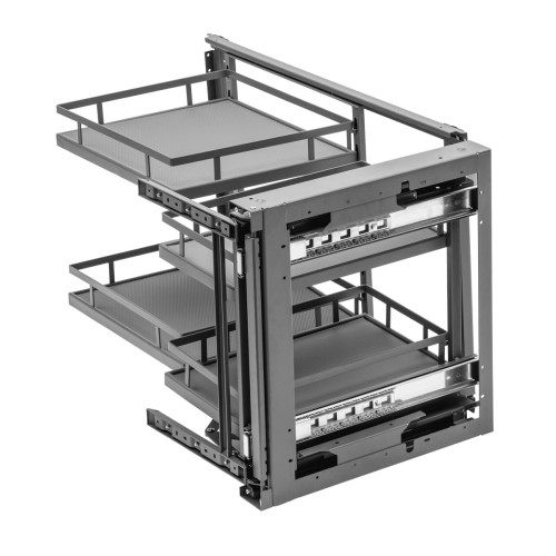 Кутова система зберігання для кухні GTV MOVIX PRO для фасаду 450 мм графіт - KO-UMC450-60