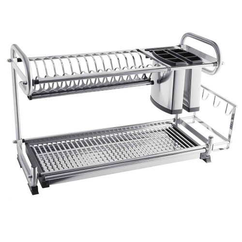 Сушка для посуду та столових приладів настільна, дворівнева 252х670х385 - OC-A0460D-06