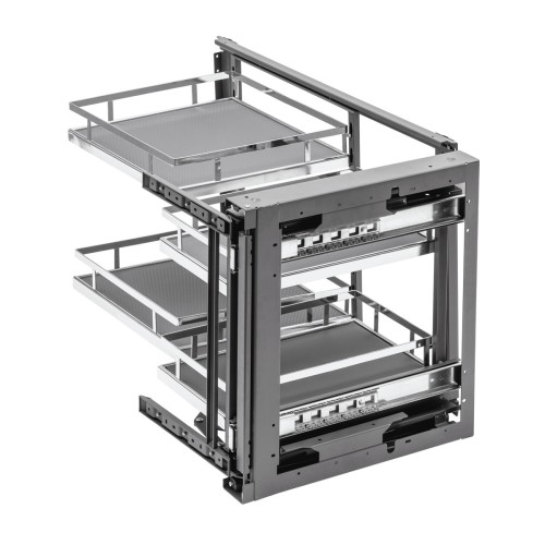 Кутова система зберігання для кухні GTV MOVIX PRO для фасаду 450 мм хром - KO-UMC450-01