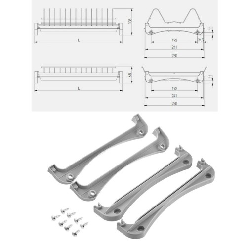 Сушилка для посуды GTV двухуровневая L-900 Хром 18мм - OC-2PV390-02-18