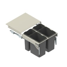 Мусорное ведро Rejs SEGREGO секция: 600 Серый Н=425 (564x480x440) 4*(2x9L/2x20L) WE28.4039.01.549