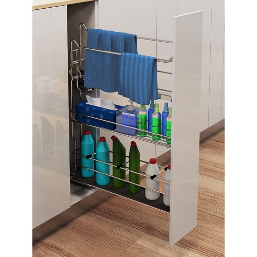 Корзина REJS VARIANT MULTI боковое, мини 150, для полотенец, L-450, эффект хром (оцинковка) - WE29.0001.01.062