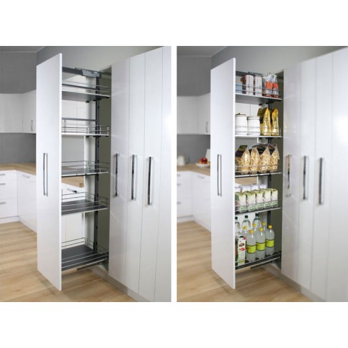 Карго REJS Maxima Silva ХРОМ/Графіт 300мм 1700-1900мм 5 полиць (без напрямних) WE32.0031.43.781