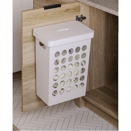 Корзина для белья 33L пластик белая - TE22.6696.05.013