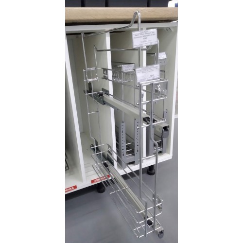 Корзина REJS VARIANT MULTI боковое, мини 150, для полотенец, L-450, эффект хром (оцинковка) - WE29.0001.01.062