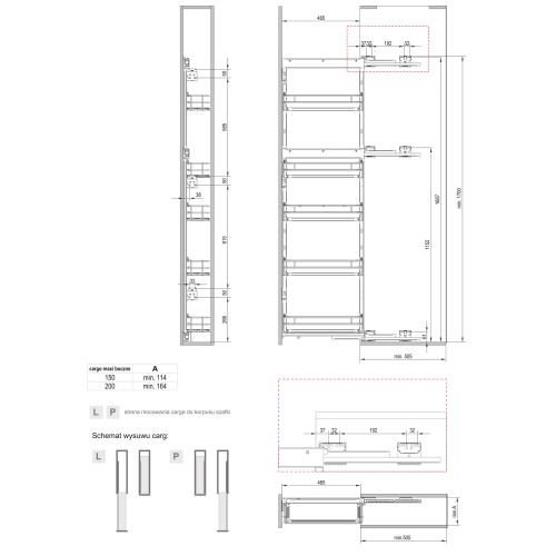 Карго REJS Maxima EVO макси 200 боковое правое Хром / белый - WE27.5340.08.374