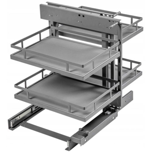 Магічний кут MovixPro - універсальний, із двома висувними кошиками, плоский прут, графіт - KO-WMC450-60