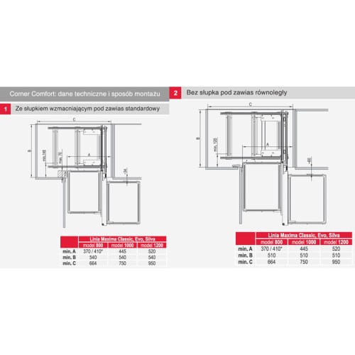 Магический угол REJS CORNER Comfort 1000 Хром ПРАВЫЙ Maxima CLASSIC - WE31.0004.01.001
