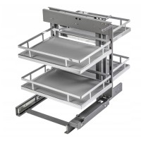 Магічний кут MovixPro - універсальний, з двома висувними кошиками, плоский прут, хром.