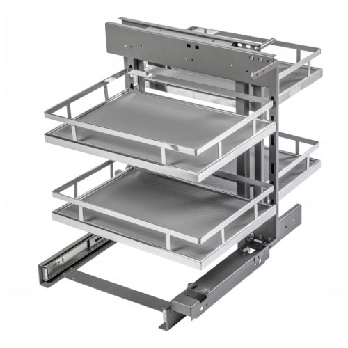 Магічний кут MovixPro - універсальний, із двома висувними кошиками, плоский прут, хром - KO-WMC450-01