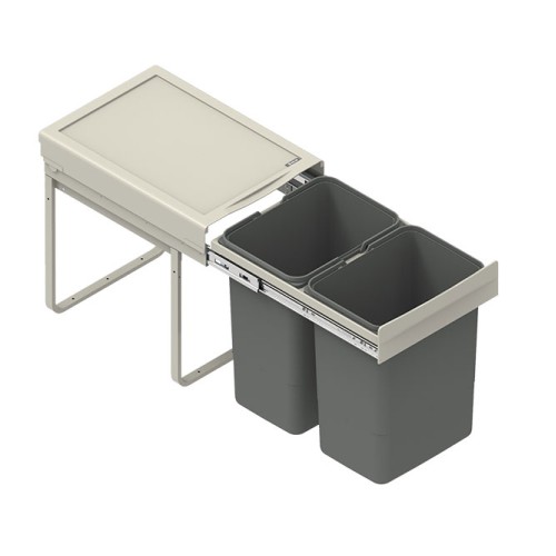 Мусорное ведро Rejs JC602 секция 400 (364x480x430) двойное 2x20L - WE14.1517.05.549