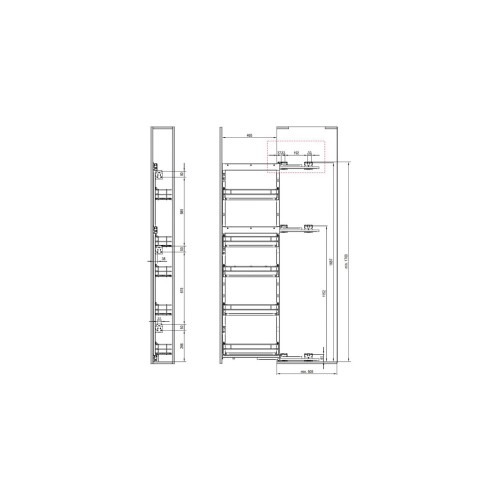 Карго REJS Maxima SILVA максі 200, бічне, ліве, хром/графіт - WE32.0011.43.781
