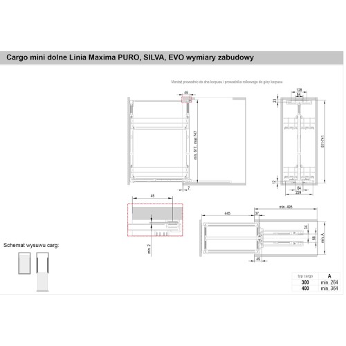 Карго REJS Maxima PURO Белый/Стекло 300мм Нижняя WE35.0016.06.C75 - WE35.0016.06.C75