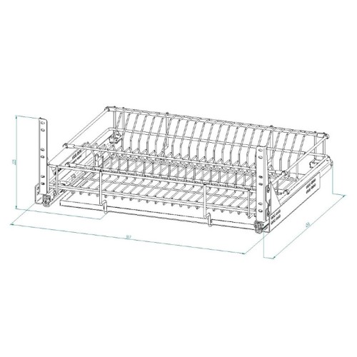 Ящик выдвижной REJS сушка для тарелок 600 L-450 (направ. отдельно ) - WE29.0070.01.001