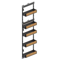 Карго REJS Maxima PURO Графіт/Дерево 5 полиць 150мм 1700 мм Ліва Бічна WE35.0022.12.C74