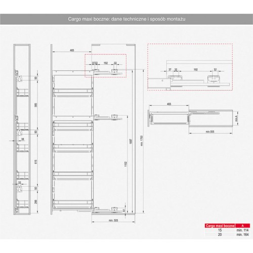 Карго REJS Maxima EVO макси 150 боковое правое Хром / белый - WE27.5338.08.374