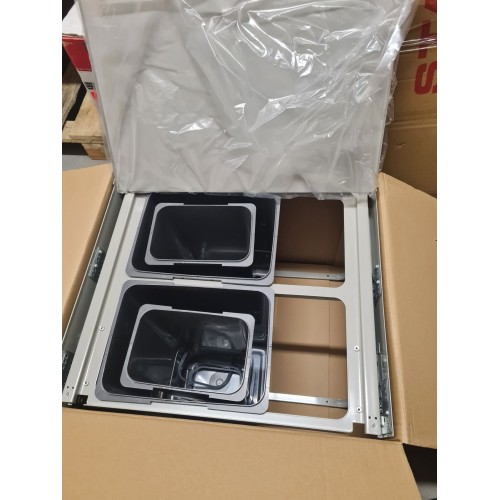 Мусорное ведро REJS JC609 600 высокое (564x505x450) четыре (2x9L/2x20L) пластик серый - WE14.1536.05.549