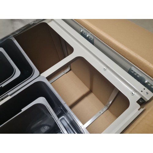 Мусорное ведро REJS JC609 600 высокое (564x505x450) четыре (2x9L/2x20L) пластик серый - WE14.1536.05.549