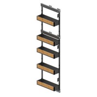 Карго REJS Maxima PURO Графіт/Дерево 5 полиць 150мм 1700 мм Права Бічна WE35.0023.12.C74