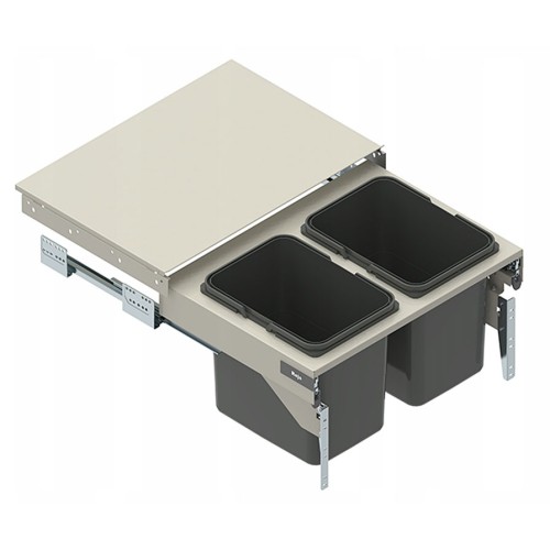 Мусорное ведро Rejs SEGREGO секция: 600 Серый Н=320 (564x400x330) 2x15L - WE28.4041.01.549