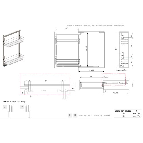 Карго REJS Maxima SILVA міні 200 бічне праве Хром/графіт - WE32.0045.43.781