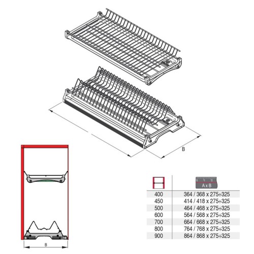 Сушіння REJS VARIANT 3 600 мм ефект хром (оцинковка) - WE06.1126.01.062