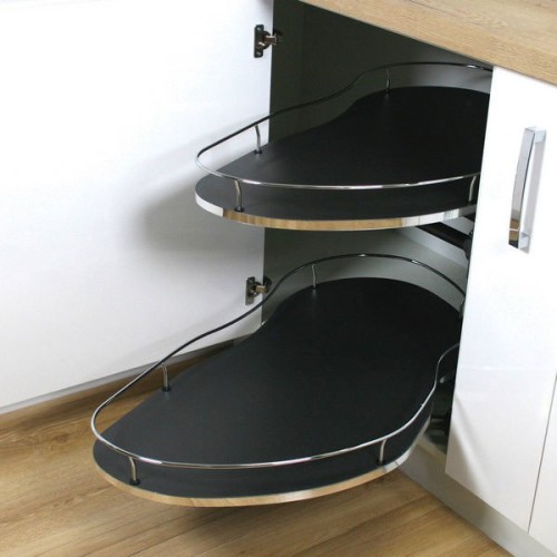 Кут REJS Corner Optima Maxima SILVA 800 правий, хром/графіт - WE28.2508.43.781