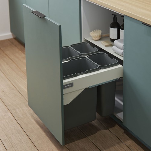 Мусорное ведро Rejs SEGREGO секция: 600 Графит Н=320 (564x480x330) 4*(2x7L/2x15L) цвет Графит - WE28.4038.01.924