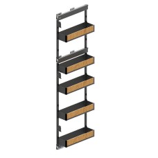 Карго REJS Maxima PURO Графит/Дерево 5 полок 200мм 1700 мм Левая Боковая WE35.0024.12.C74